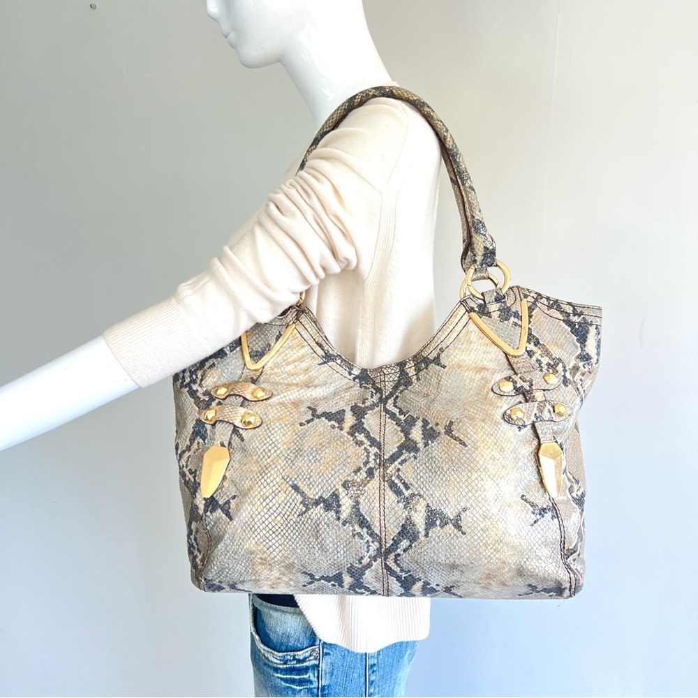 orYANY Snake Print Bag with Gold Accents - Picture 9 of 16